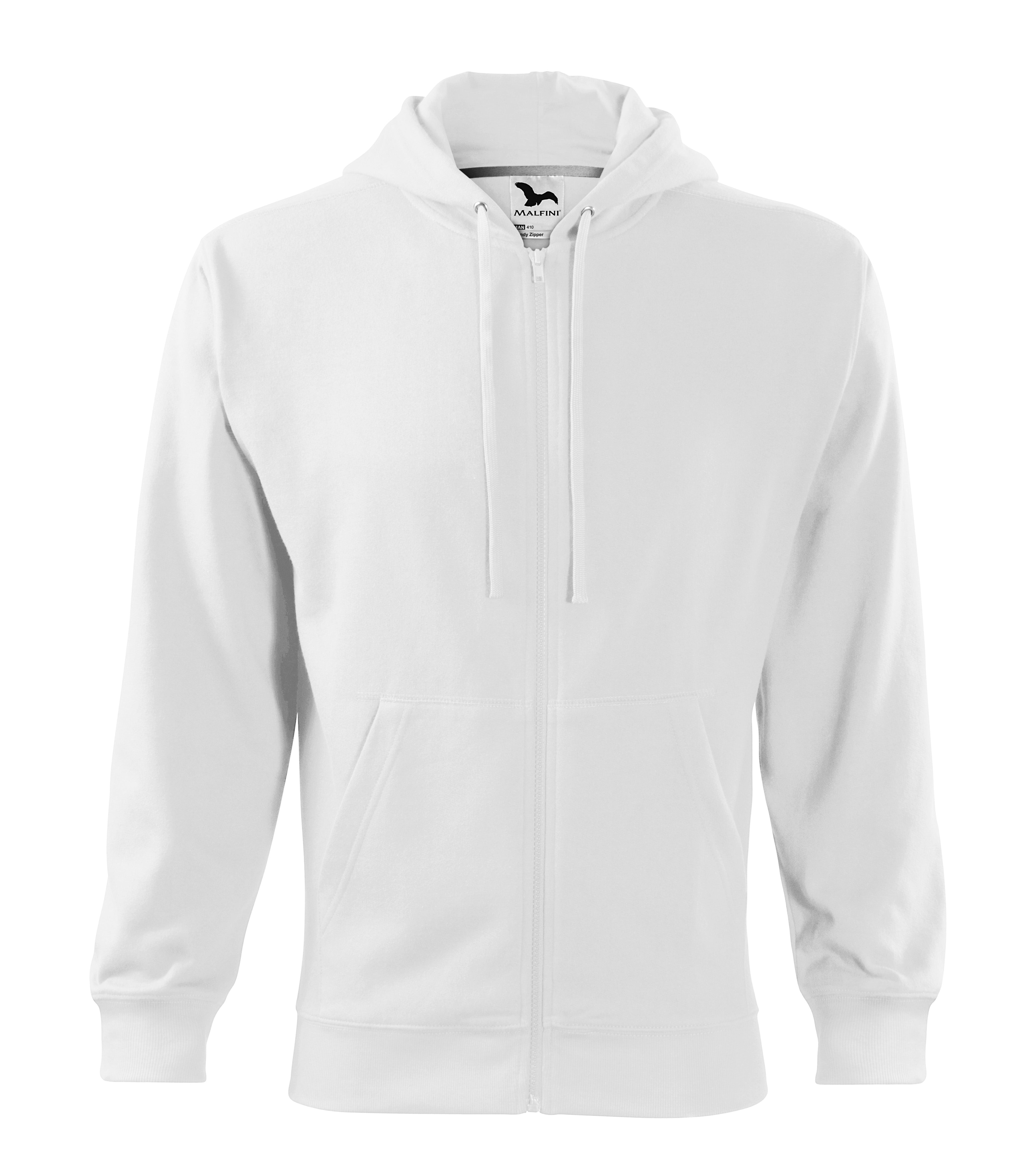 MALFINI Trendy zipper 410 Radna majica dugih rukava sa kapuljačom i zipom
