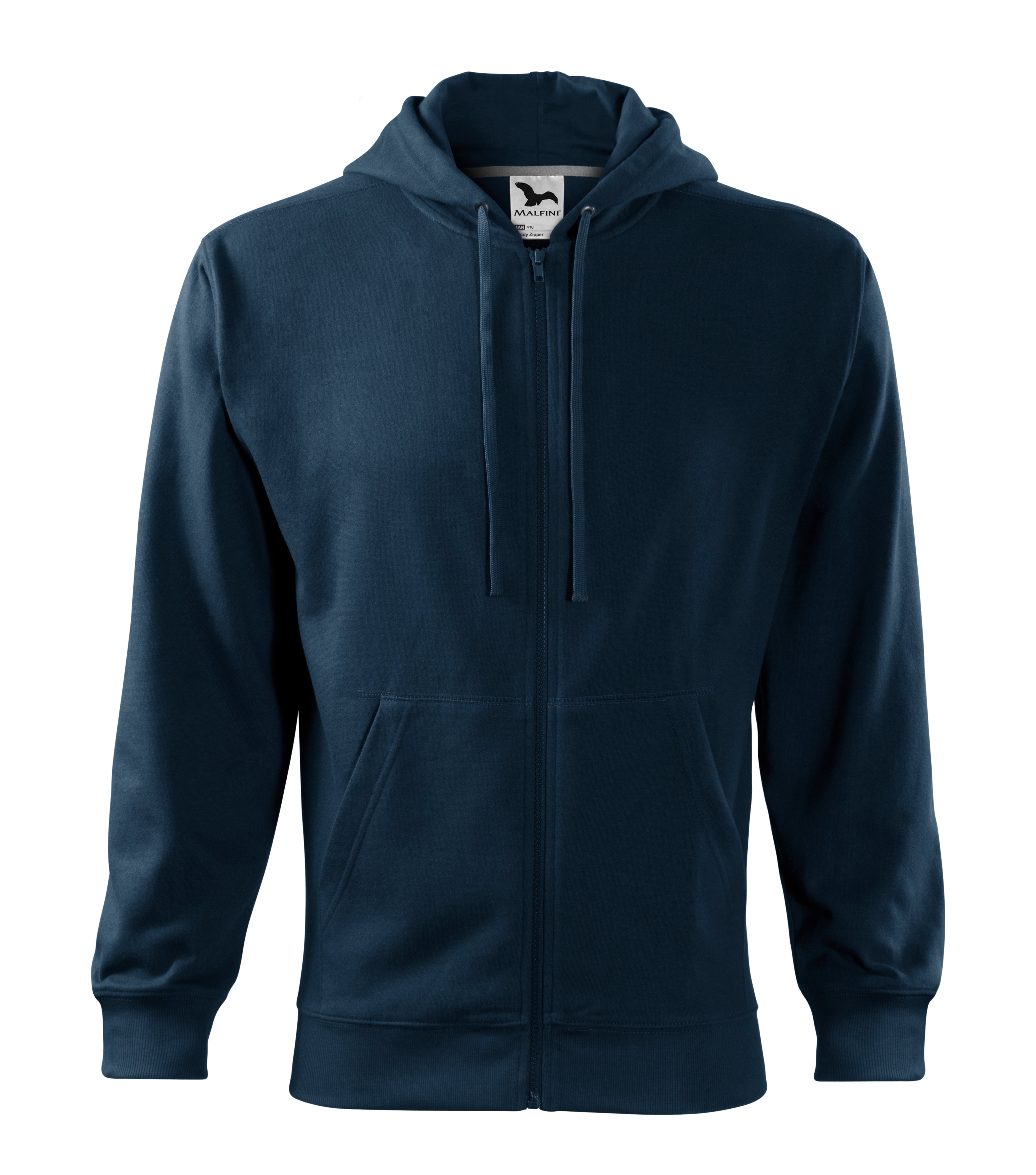 MALFINI Trendy zipper 410 Radna majica dugih rukava sa kapuljačom i zipom