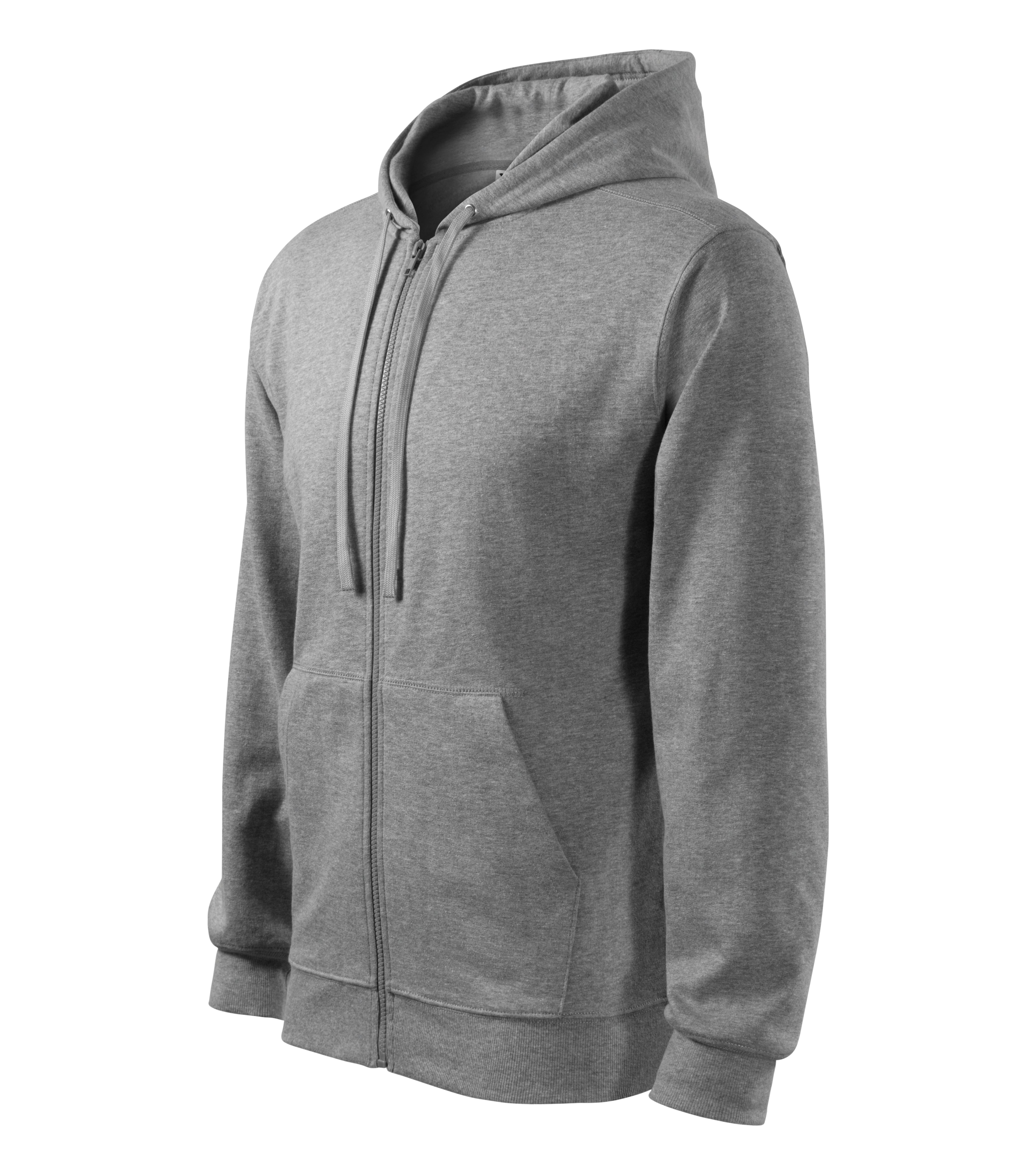 MALFINI Trendy zipper 410 Radna majica dugih rukava sa kapuljačom i zipom