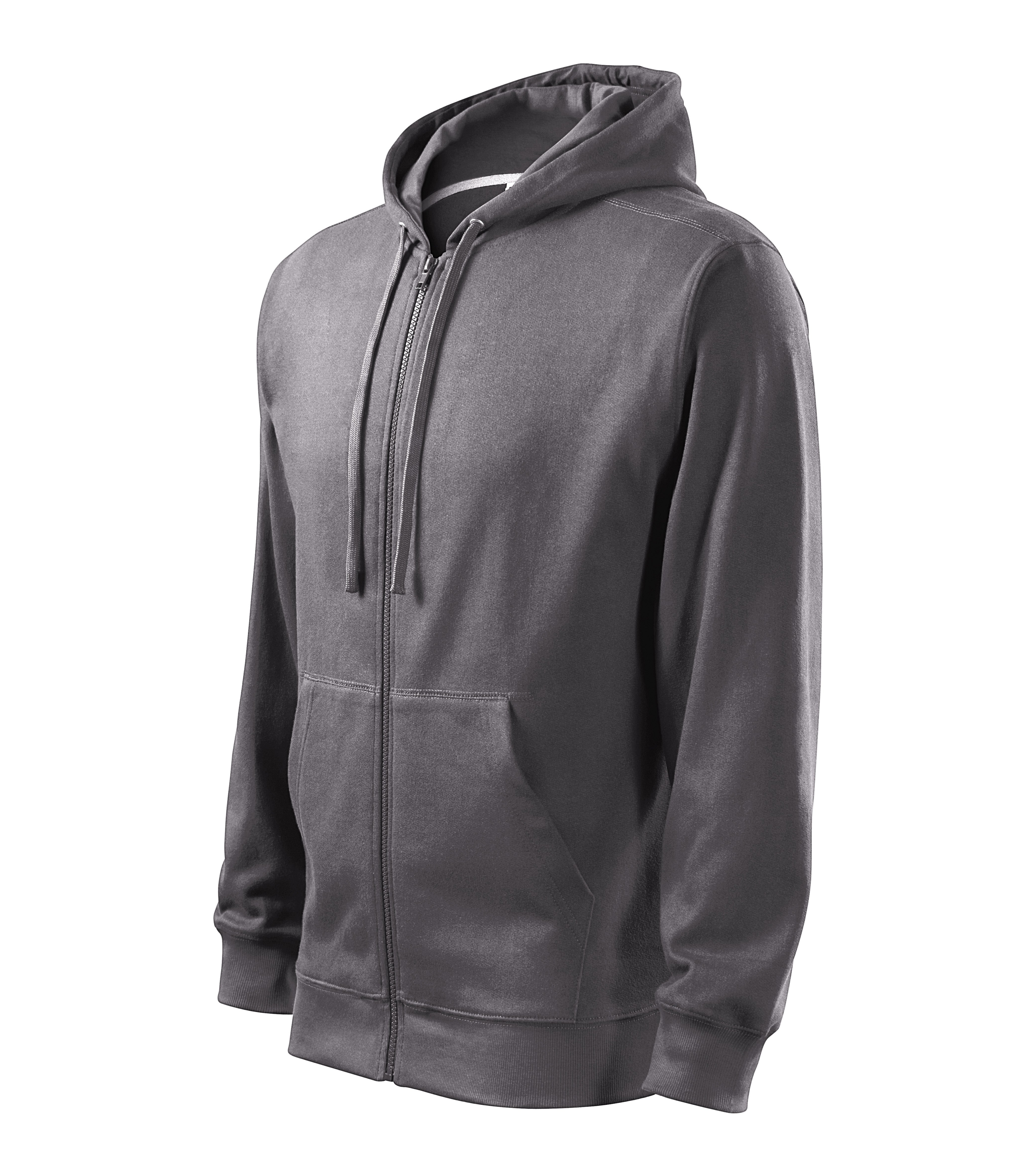 MALFINI Trendy zipper 410 Radna majica dugih rukava sa kapuljačom i zipom