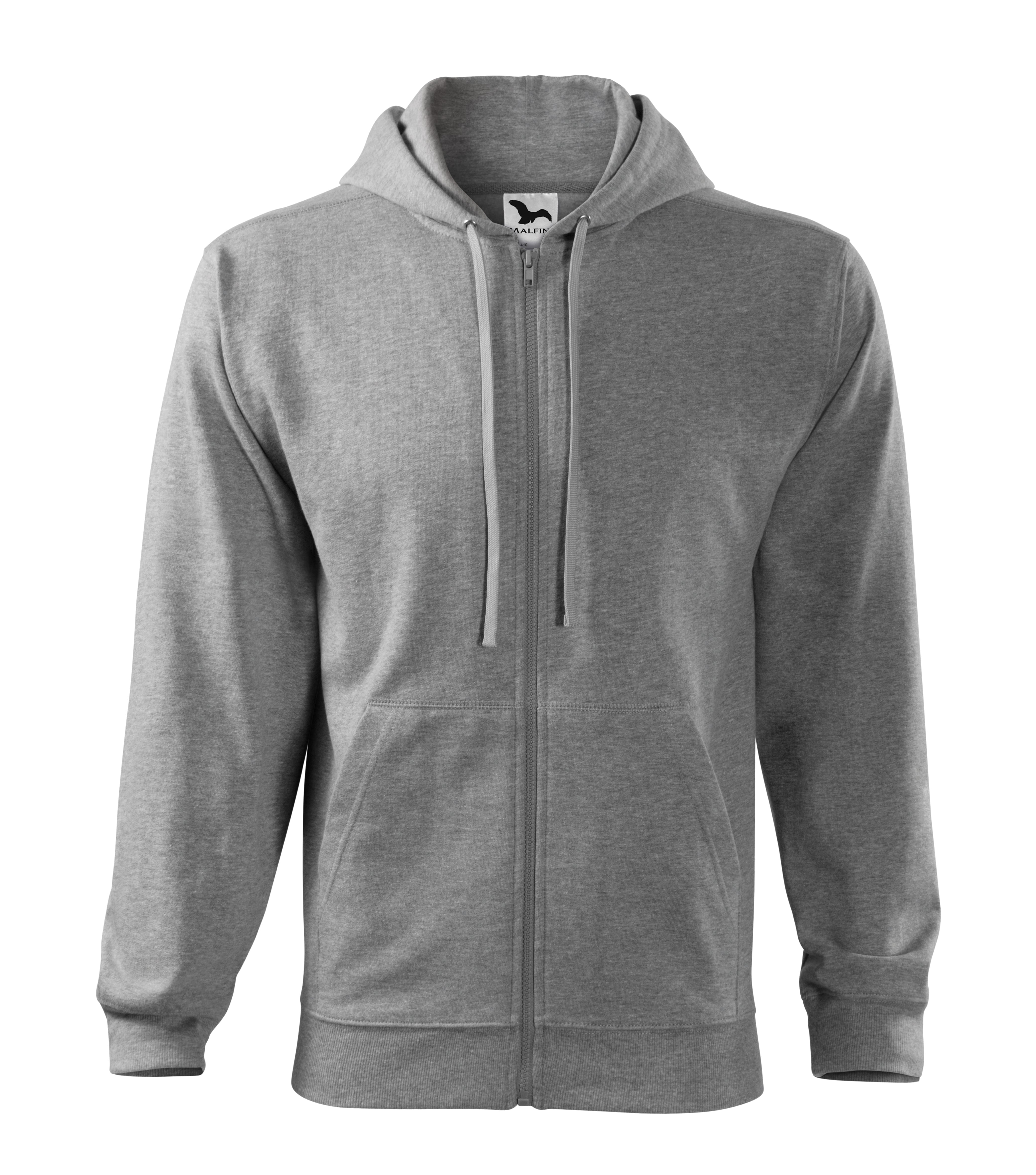 MALFINI Trendy zipper 410 Radna majica dugih rukava sa kapuljačom i zipom