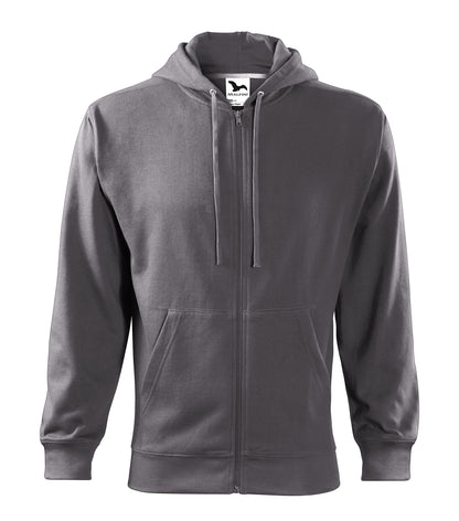 MALFINI Trendy zipper 410 Radna majica dugih rukava sa kapuljačom i zipom