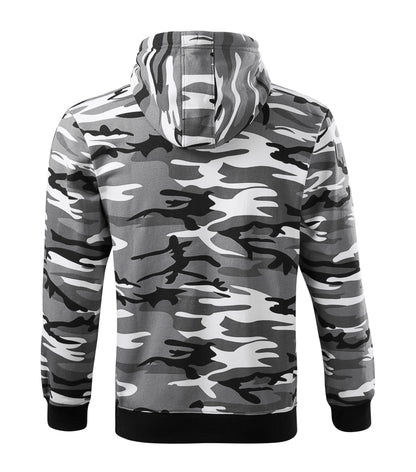 MALFINI Camo zipper C19 Radna majica dugih rukava sa kapuljačom i zipom